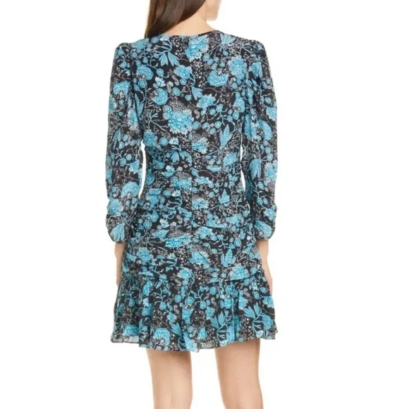 Tanya Taylor Raven Floral Silk Mini Dress sz 10 - Picture 4 of 6
